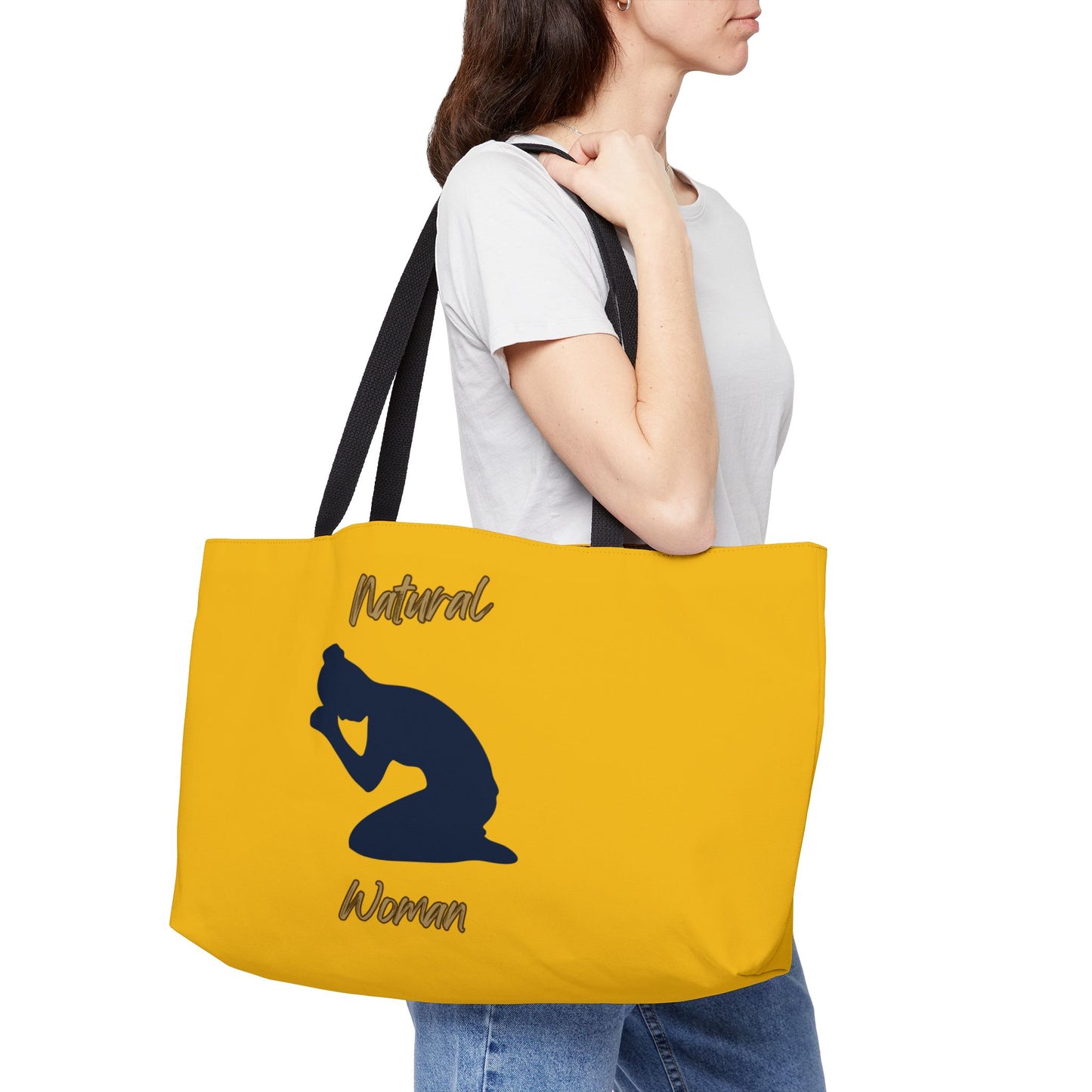 Natural Woman Pray (BL) Weekender Tote Bag YELLOW
