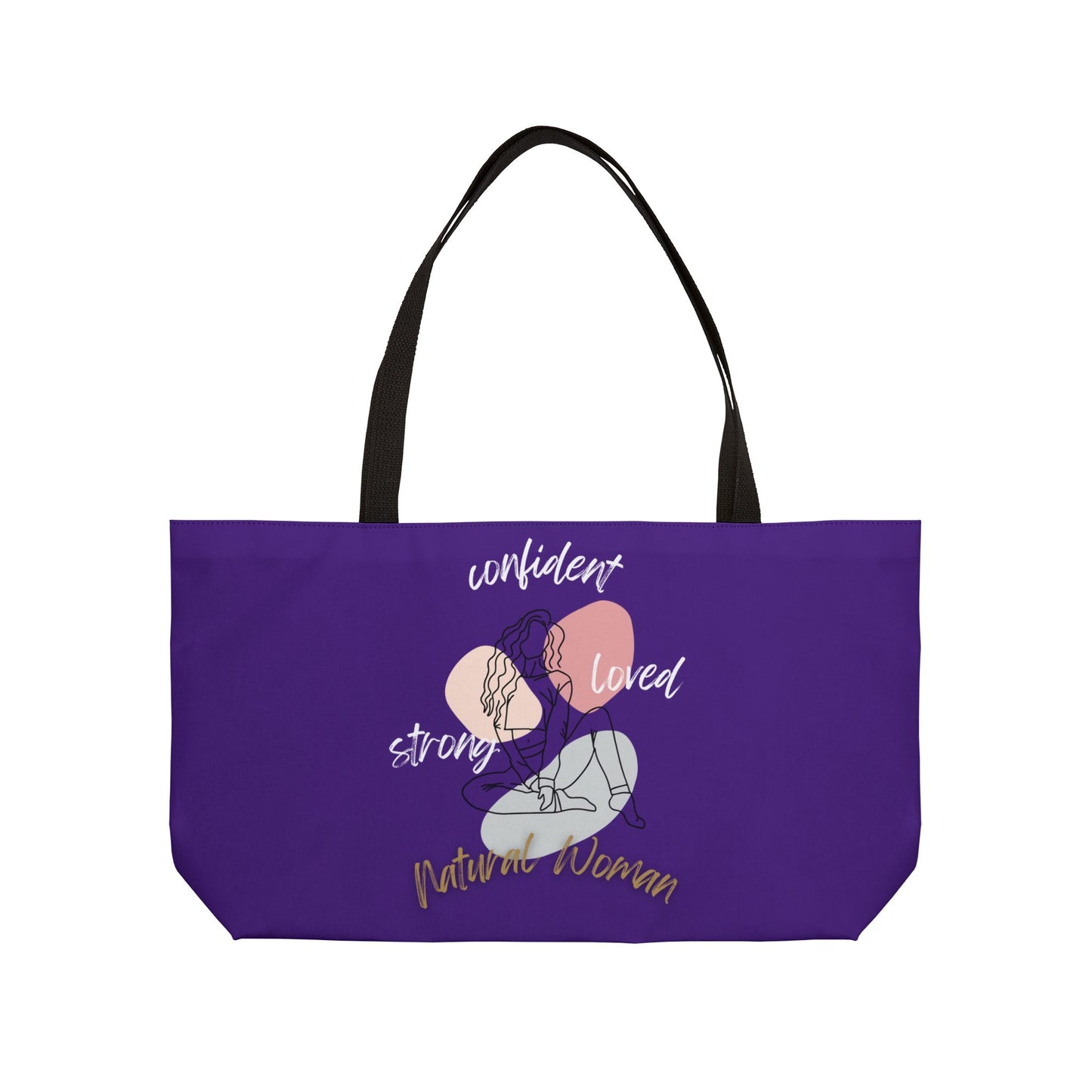 Natural Woman Strong Confident Loved (WL) Weekender Tote Bag PURPLE