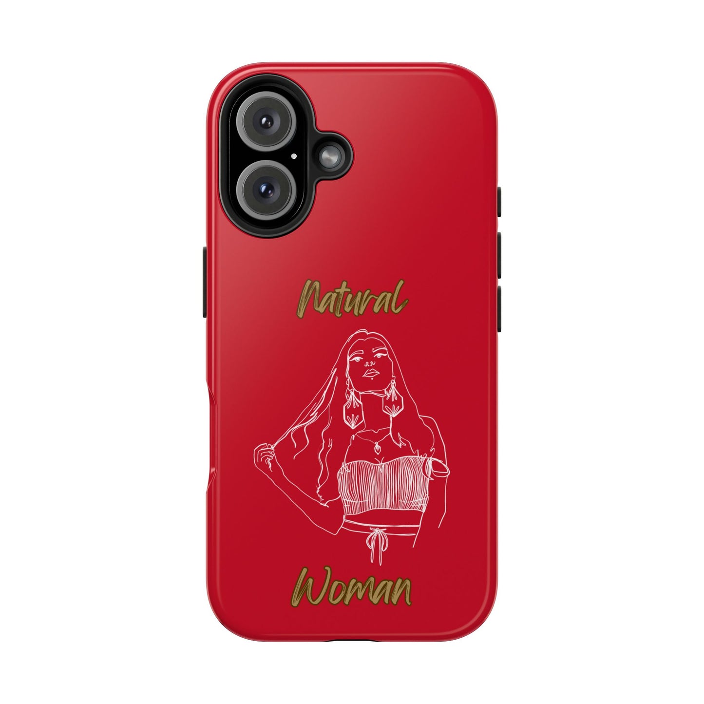Natural Woman Thinking (WL)Tough Phone Cases DARK RED