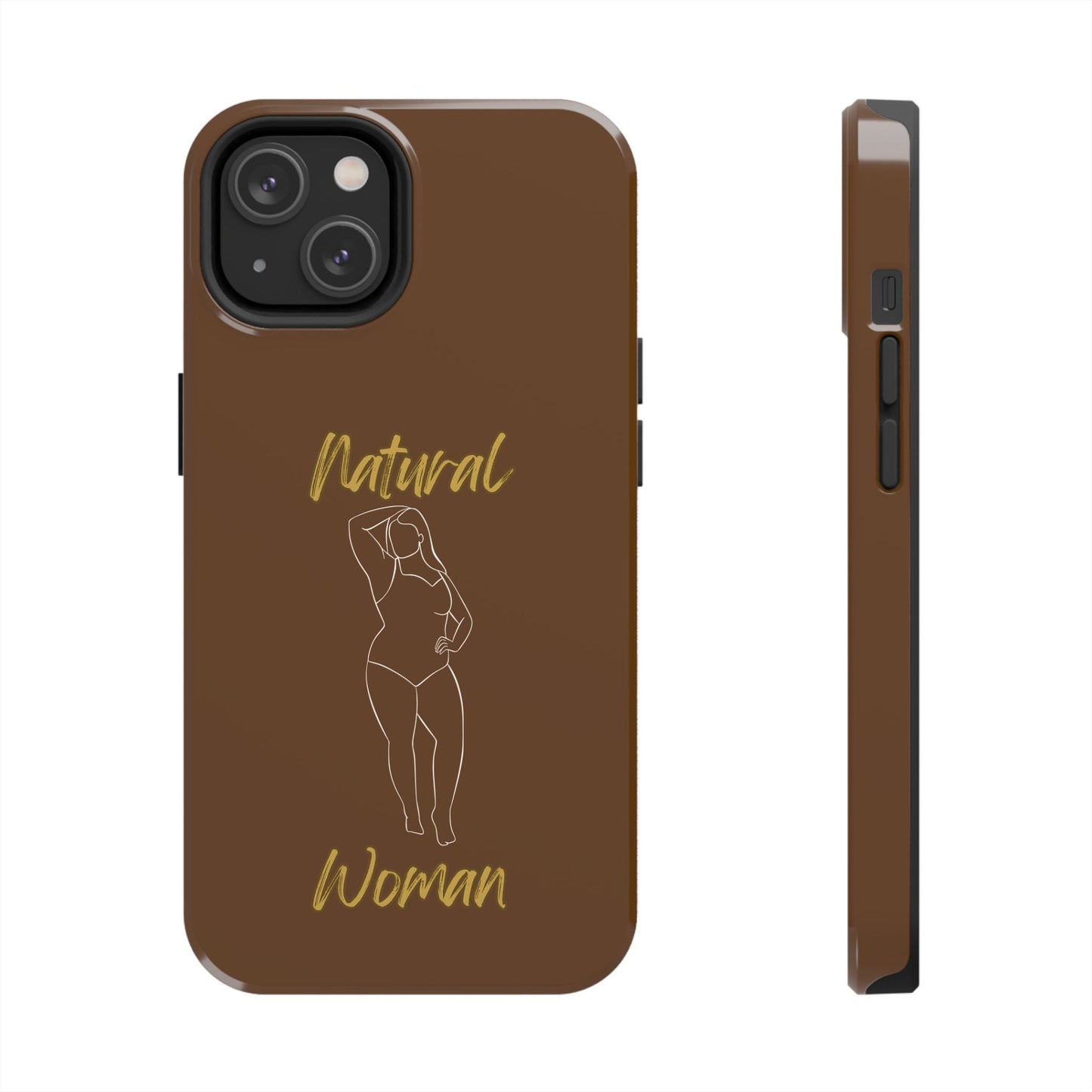 Natural Woman Looking Good (WL)Tough Phone Cases BROWN