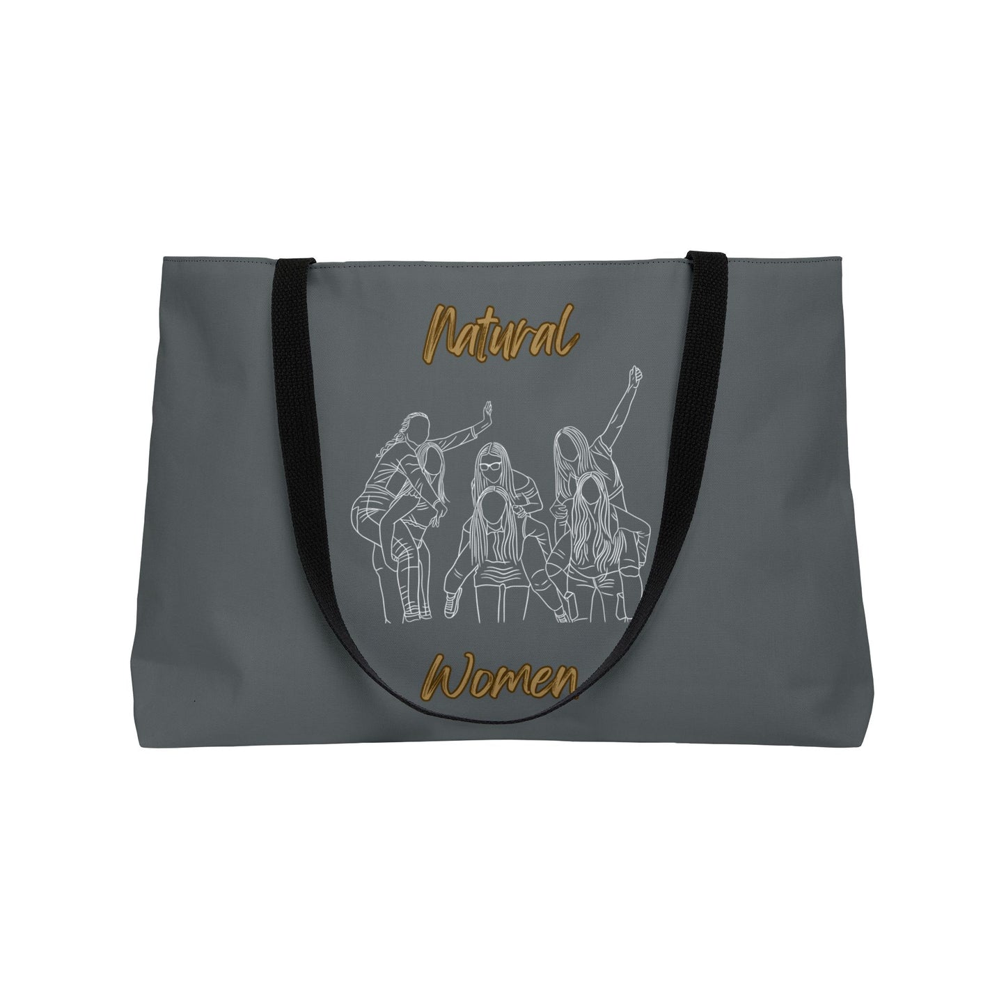 Natural Women Piggy Back (WL) Weekender Tote Bag DARK GREY