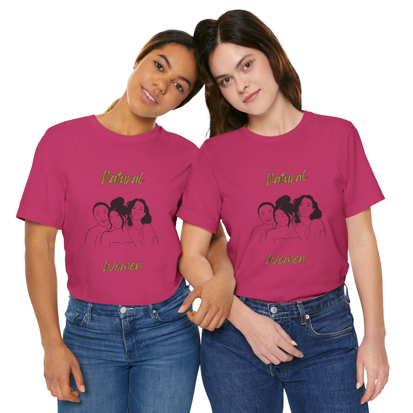 Natural Woman Laughing Friends (BL) Short Sleeve T-Shirt