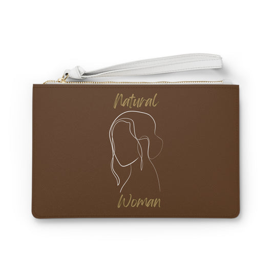 Natural Woman Hanging Hair (WL) Clutch Bag BROWN
