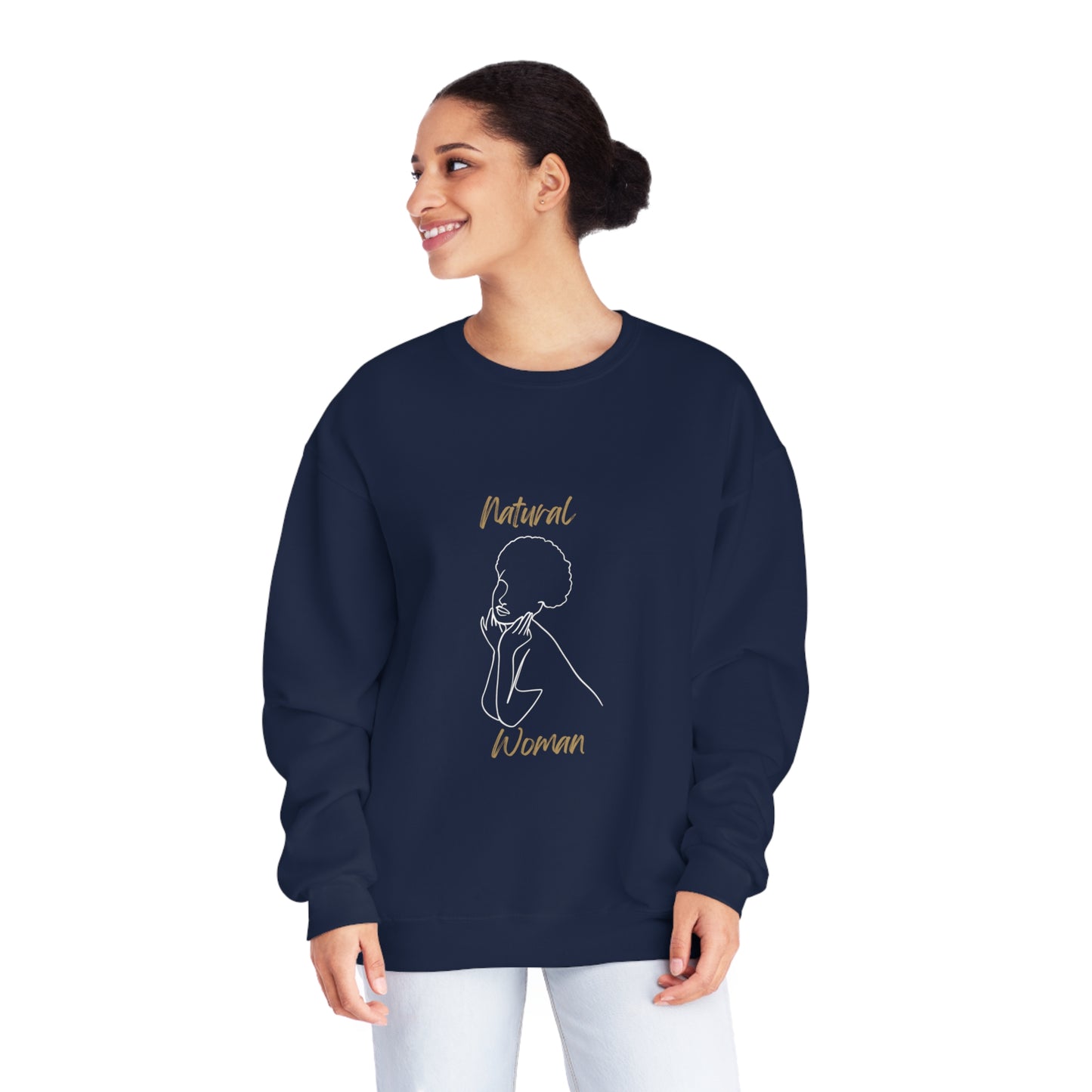 Natural Woman Cute Afro (WL) Crewneck Sweatshirt