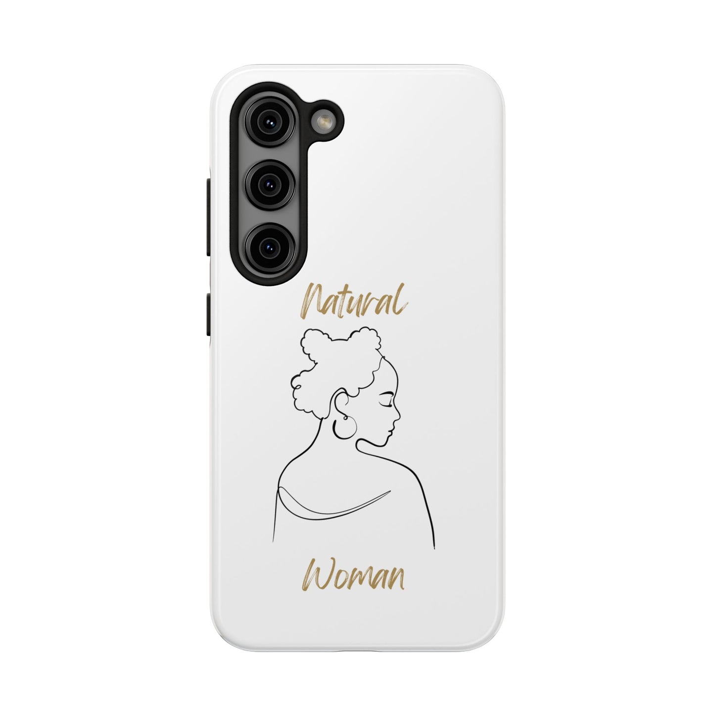 Natural Woman Twists (BL) Tough Phone Case WHITE