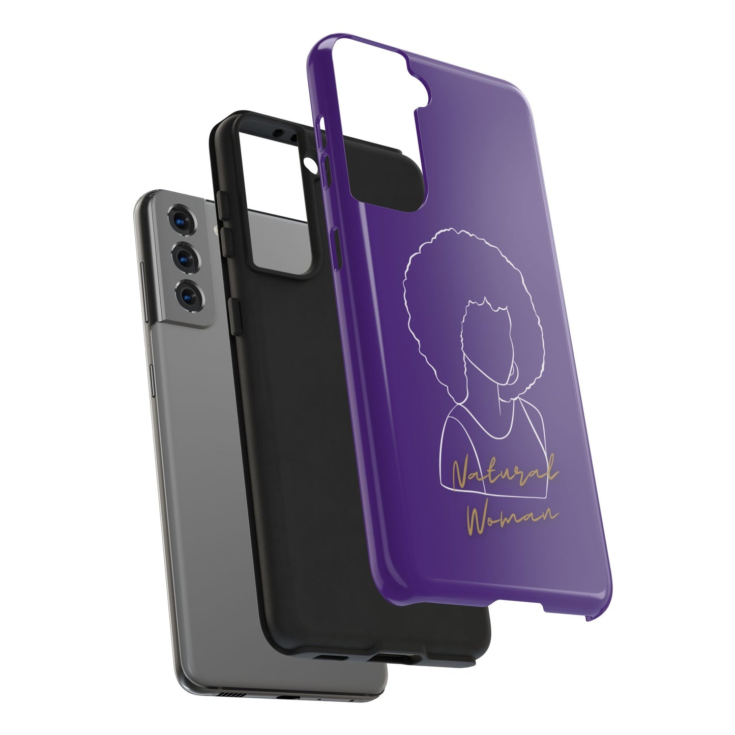 Natural Woman Afro (WL)Tough Phone Cases PURPLE