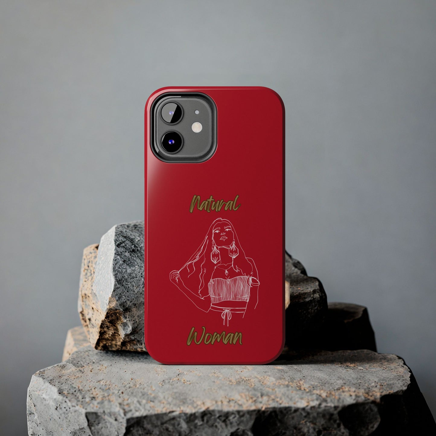 Natural Woman Thinking (WL)Tough Phone Cases DARK RED