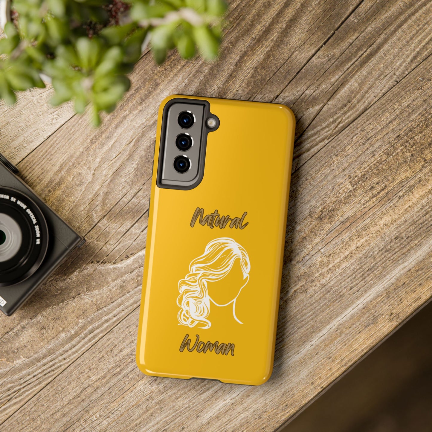 Natural Woman Long Curl (WL)Tough Phone Cases YELLOW