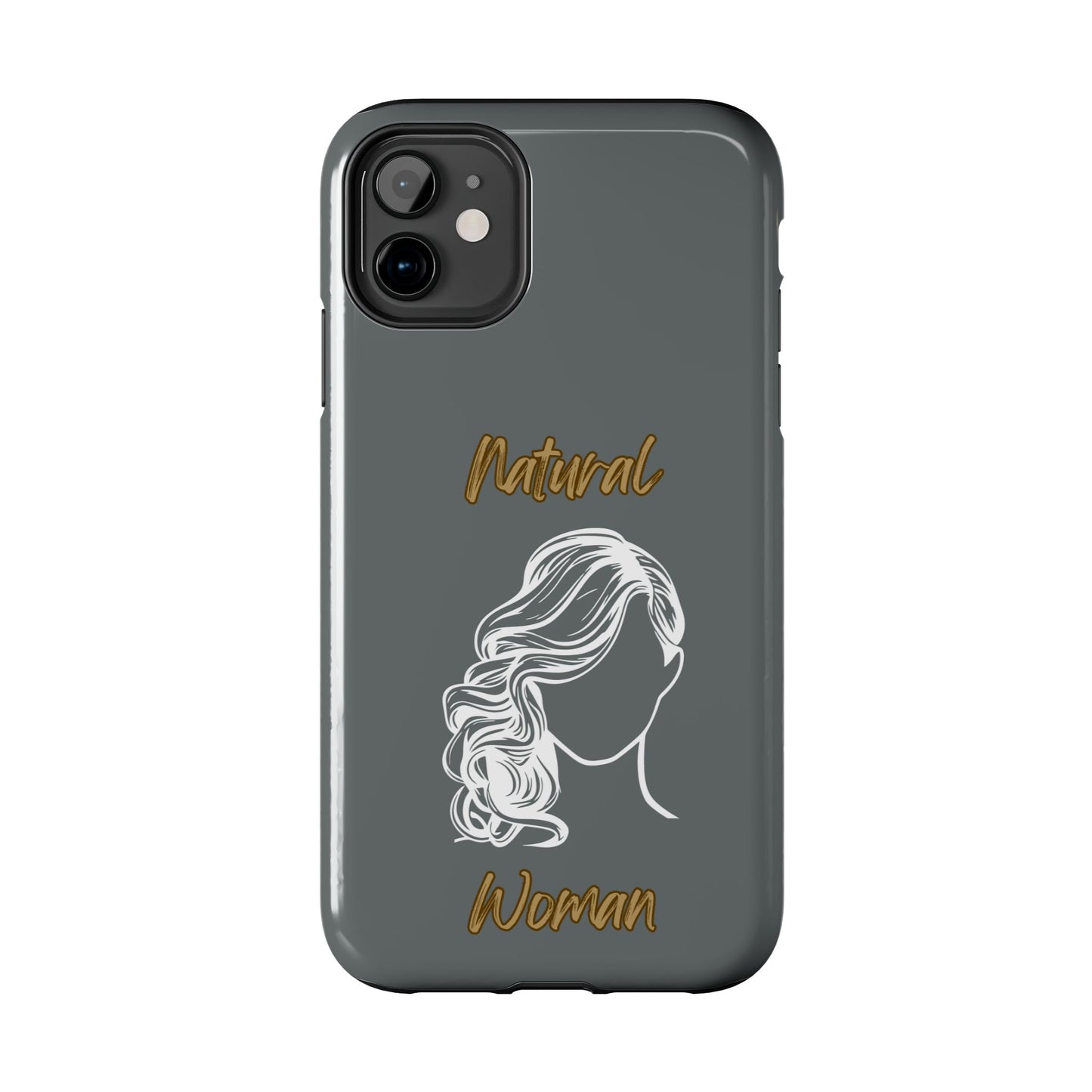 Natural Woman Long Curl (WL)Tough Phone Cases DARK GREY