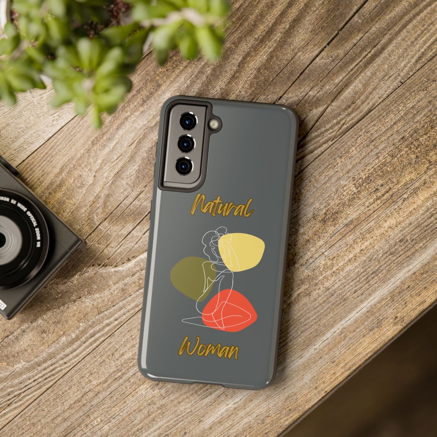 Natural Woman Colorful Pose (WL)Tough Phone Cases DARK GREY