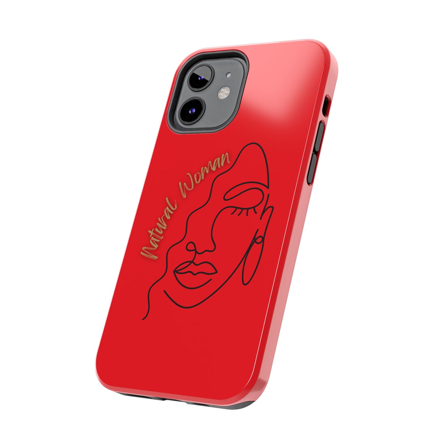 Natural Woman Half Face (BL)Tough Phone Case RED