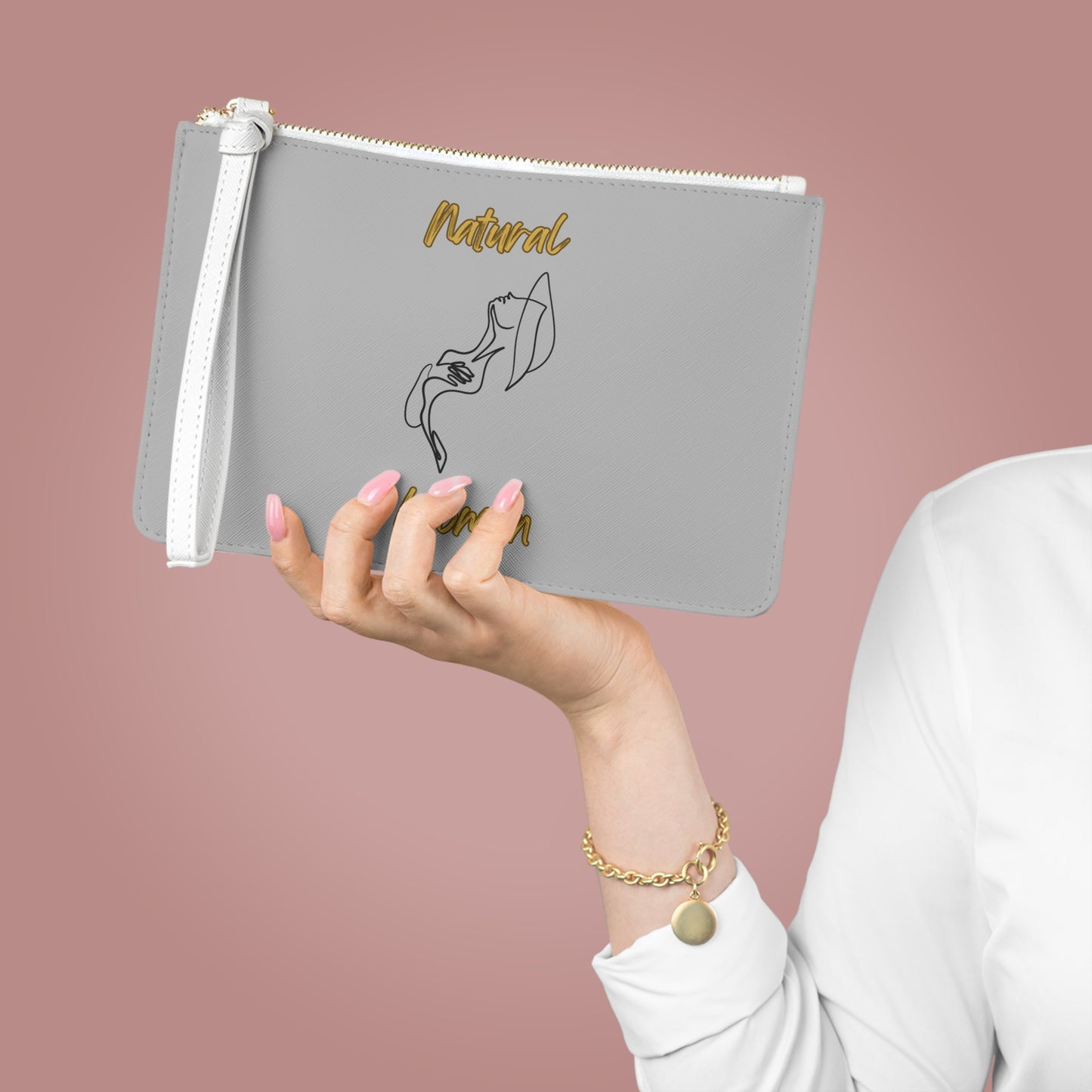 Natural Woman Free (BL) Clutch Bag LIGHT GREY