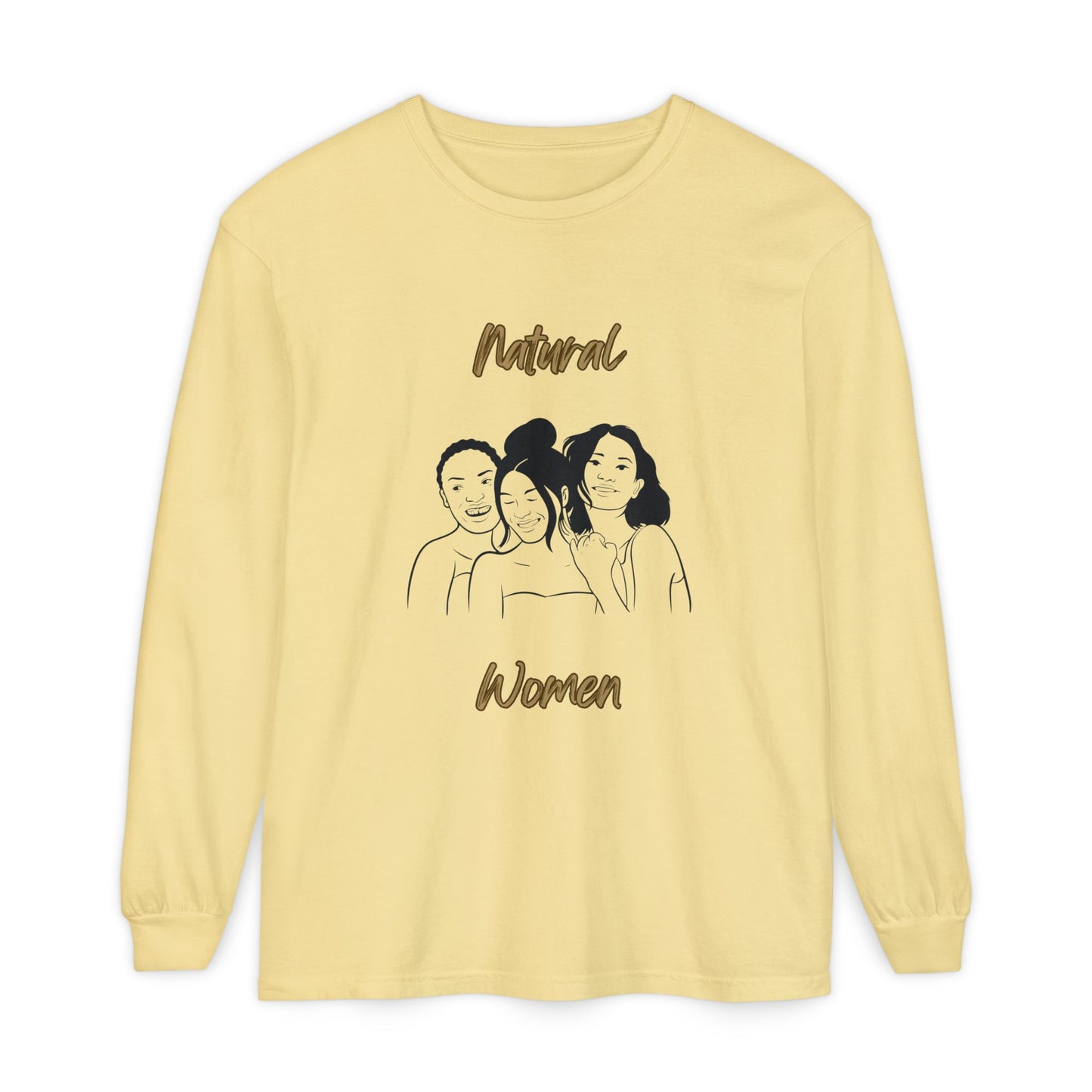 Natural Woman Laughing Friends (BL) Long Sleeve T-Shirt
