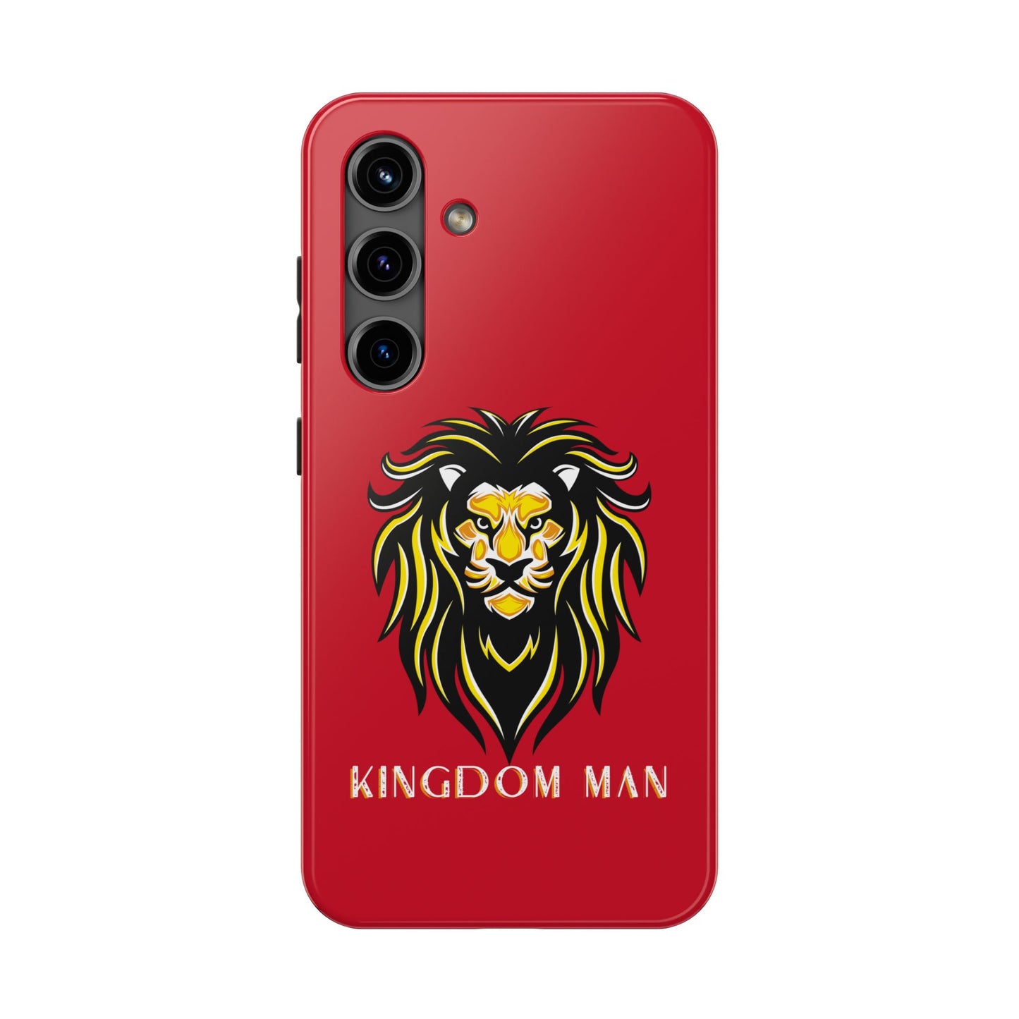 Kingdom Man (White-Gold Label) Tough Phone Case DARK RED