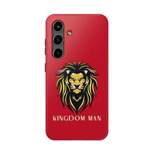 Kingdom Man (White-Gold Label) Tough Phone Case DARK RED