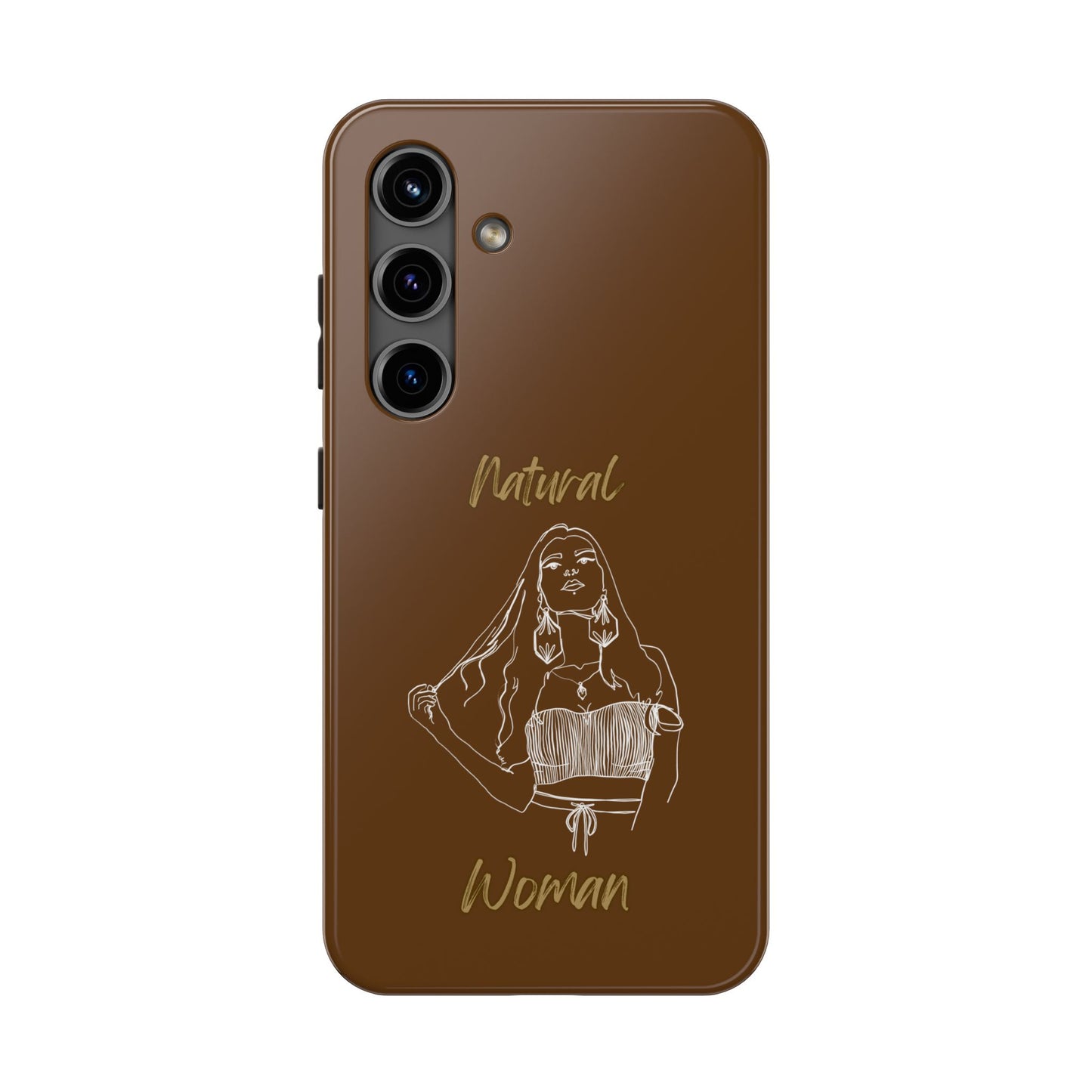 Natural Woman Thinking (WL)Tough Phone Cases BROWN