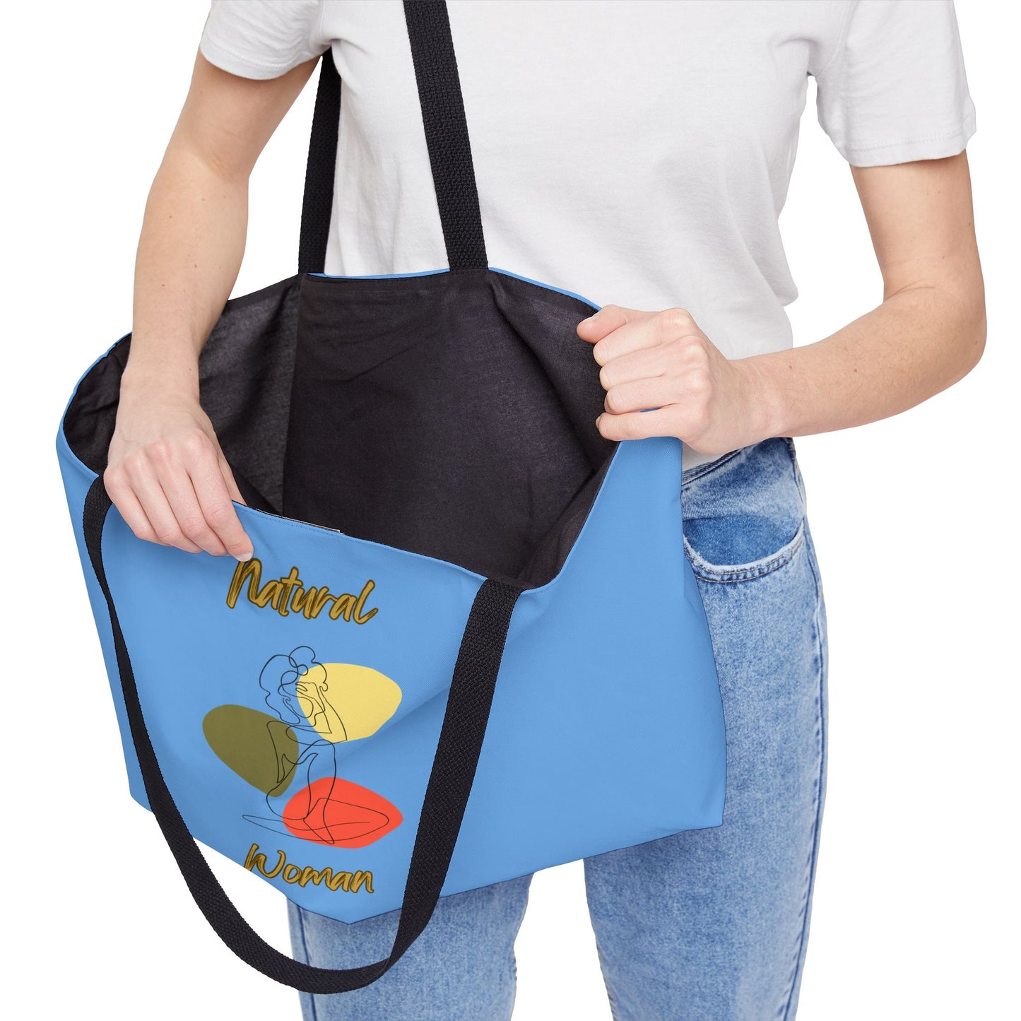 Natural Woman Colorful Pose (BL) Weekender Tote Bag LIGHT BLUE