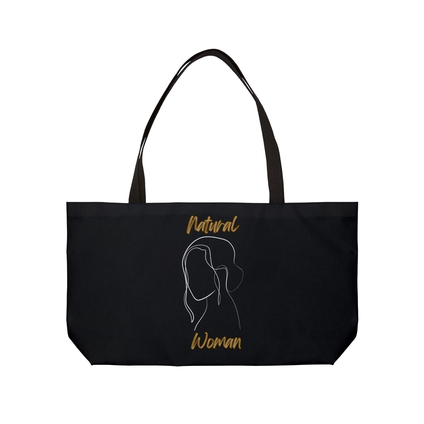 Natural Woman Hanging Hair (WL) Weekender Tote Bag BLACK