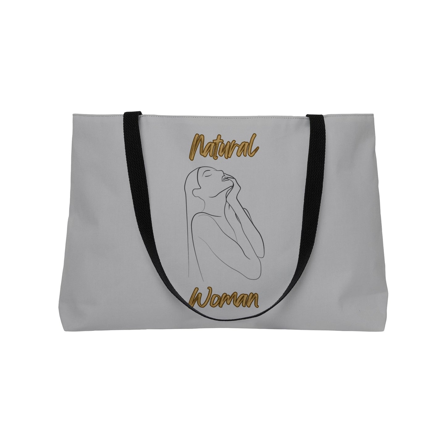 Natural Woman Thank You (BL) Weekender Tote Bag LIGHT GREY