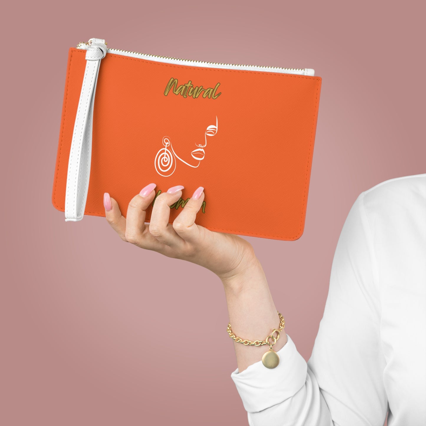 Natural Woman Music In My Soul (WL) Clutch Bag ORANGE