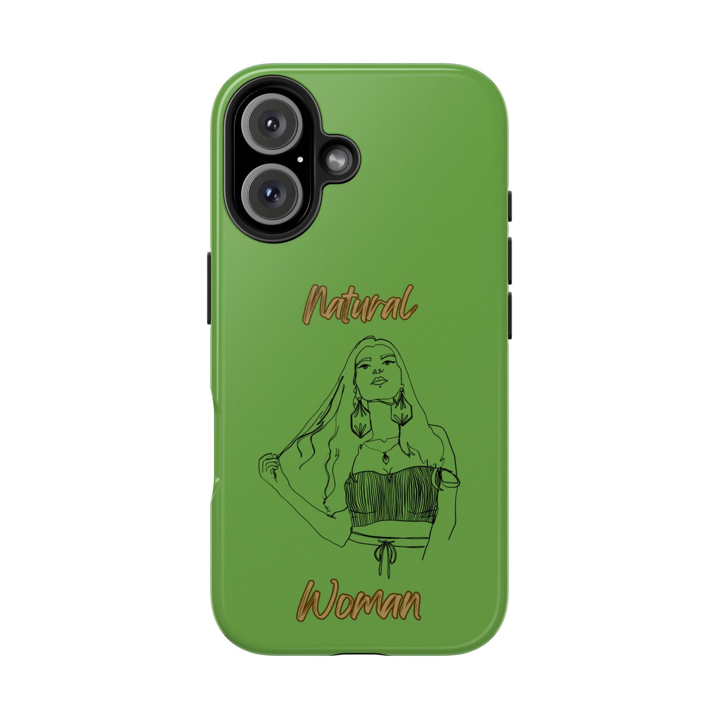 Natural Woman Thinking (BL)Tough Phone Cases GREEN