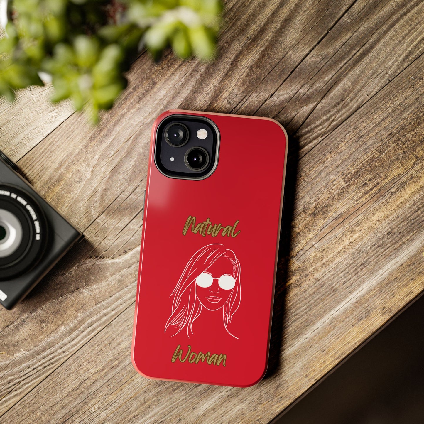 Natural Woman Shades (WL)Tough Phone Cases DARK RED