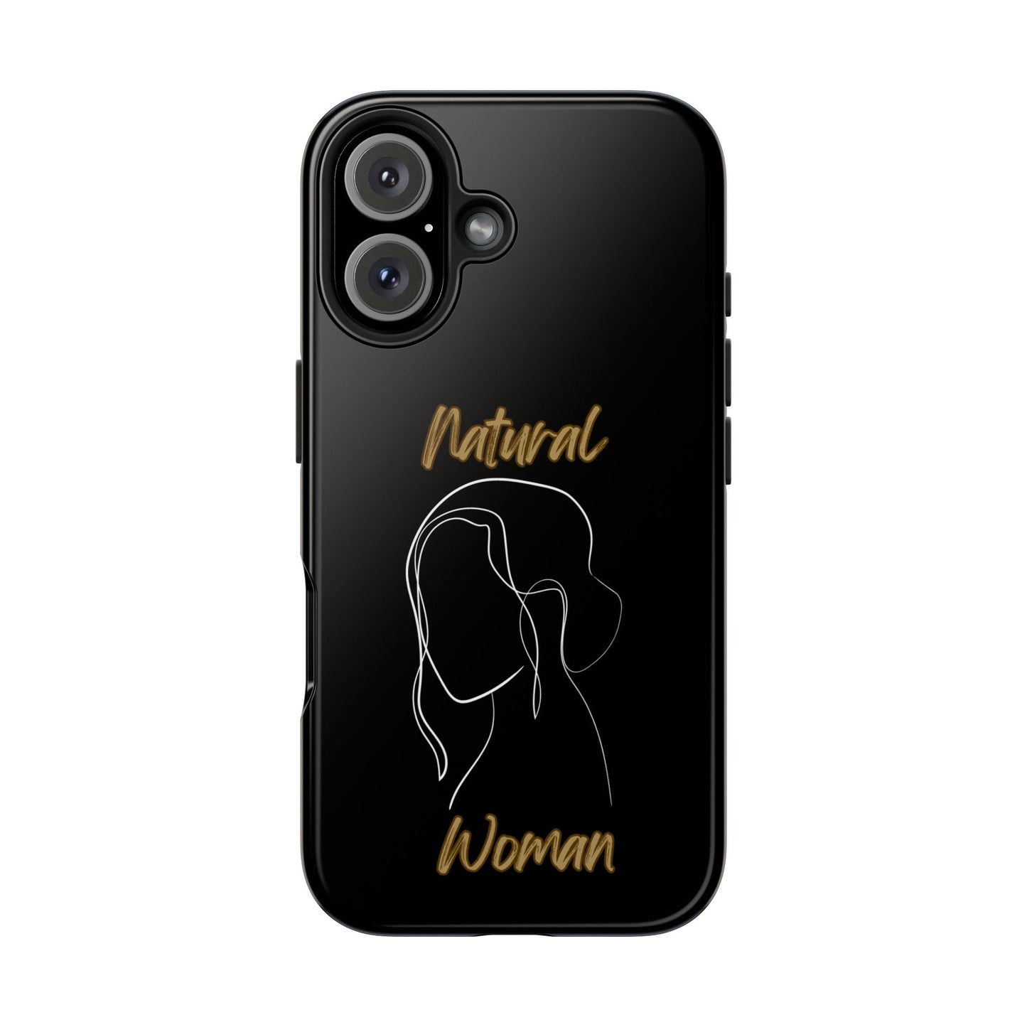 Natural Woman Hanging Hair (WL) Tough Phone Cases BLACK