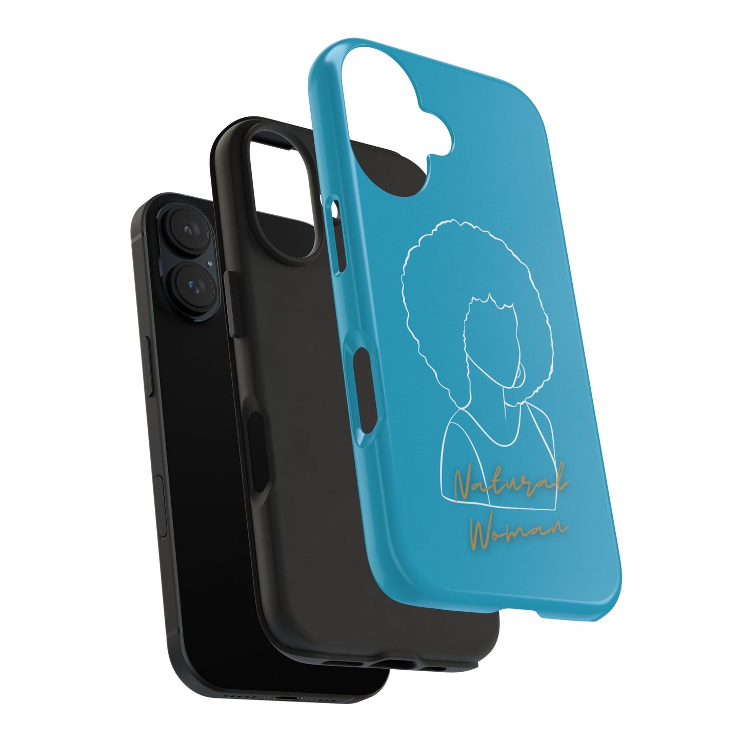 Natural Woman Afro (WL)Tough Phone Cases TURQUOISE