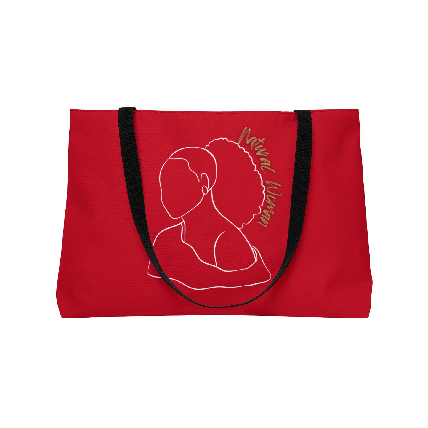 Natural Woman Behind Head (WL) Weekender Tote Bag DARK RED