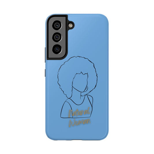 Natural Woman Afro (BL)Tough Phone Cases LIGHT BLUE