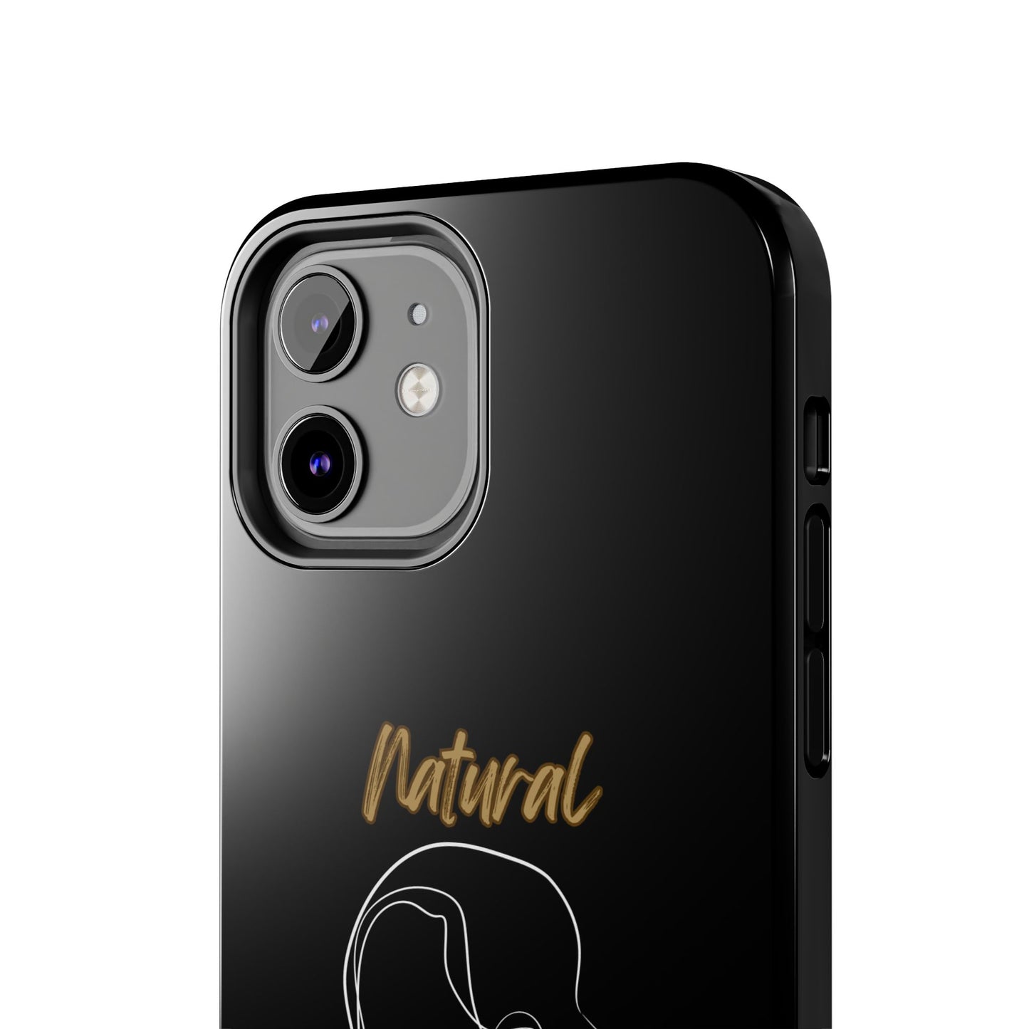 Natural Woman Hanging Hair (WL) Tough Phone Cases BLACK