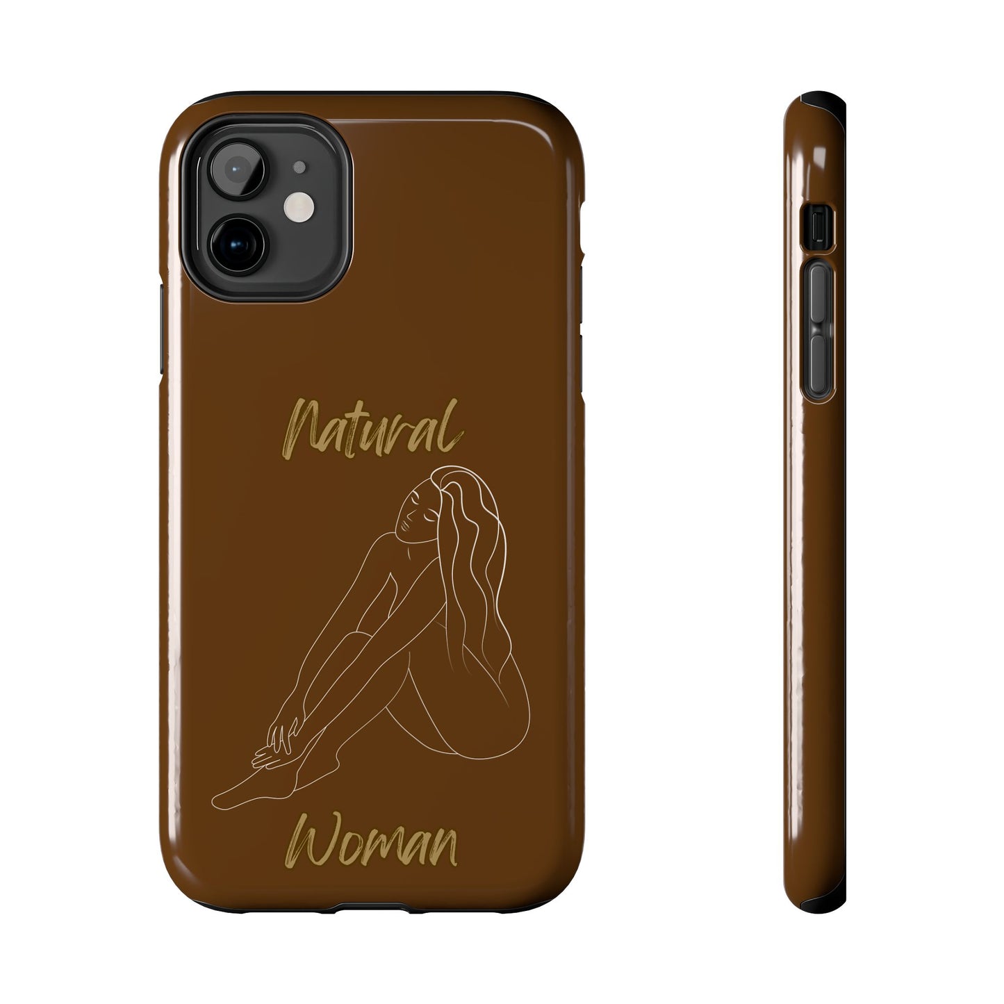 Natural Woman Beauty (WL) Tough Phone Cases BROWN