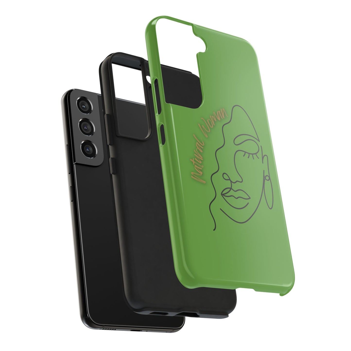 Natural Woman Half Face (BL)Tough Phone Case GREEN