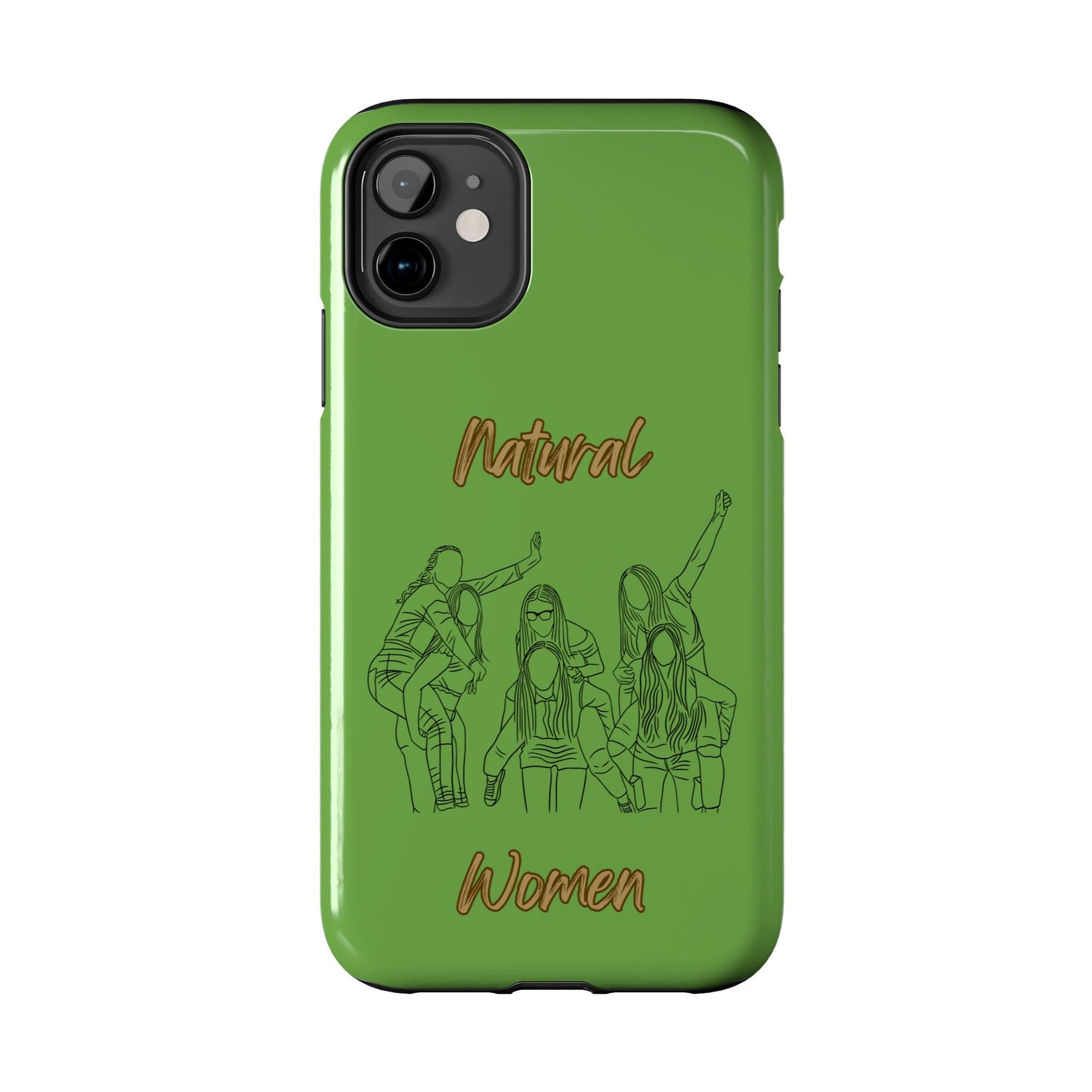 Natural Woman Piggy Back (BL)Tough Phone Cases GREEN