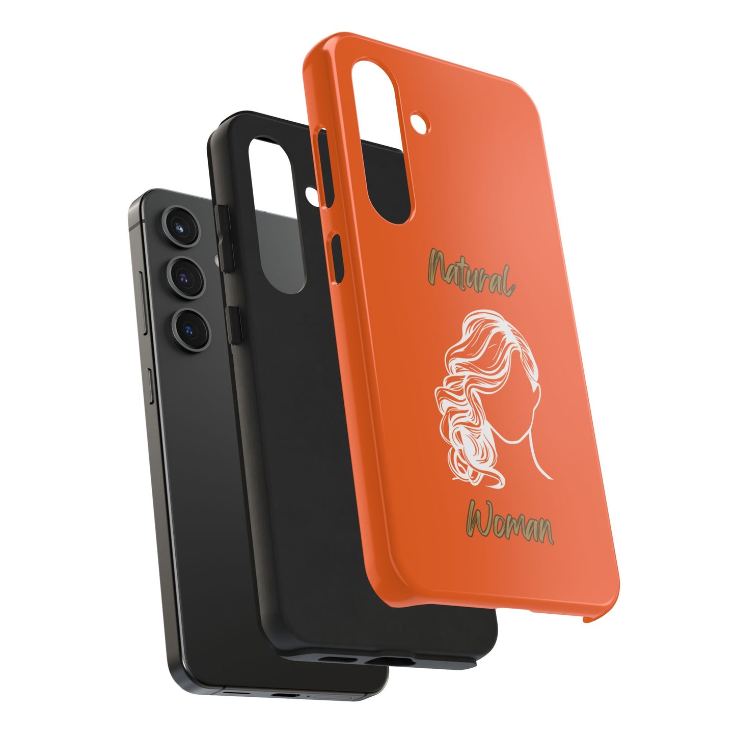 Natural Woman Long Curl (WL)Tough Phone Cases ORANGE