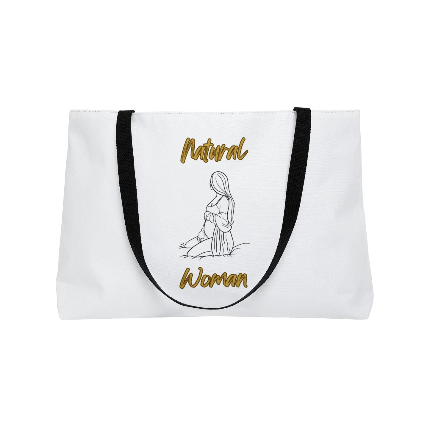 Natural Woman Expecting (BL) Weekender Tote Bag WHITE
