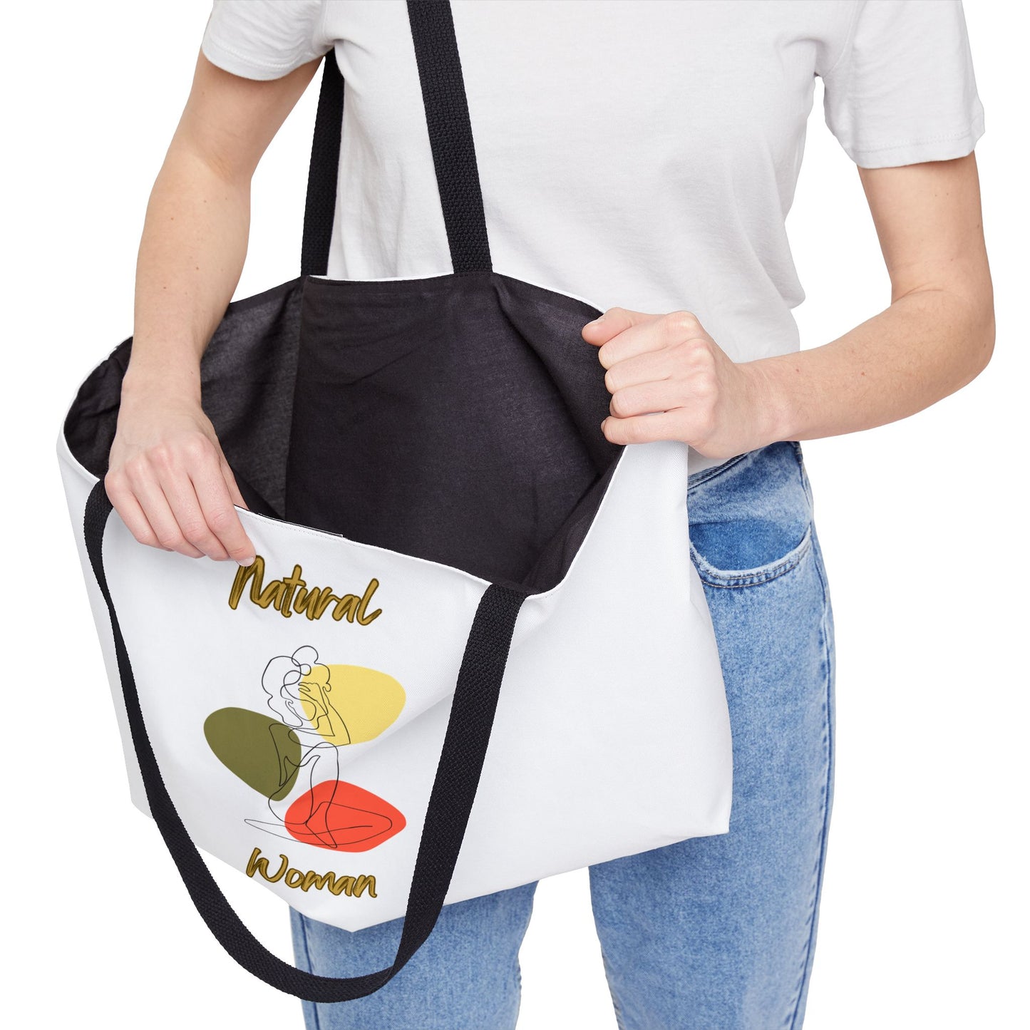 Natural Woman Colorful Pose (BL) Weekender Tote Bag WHITE