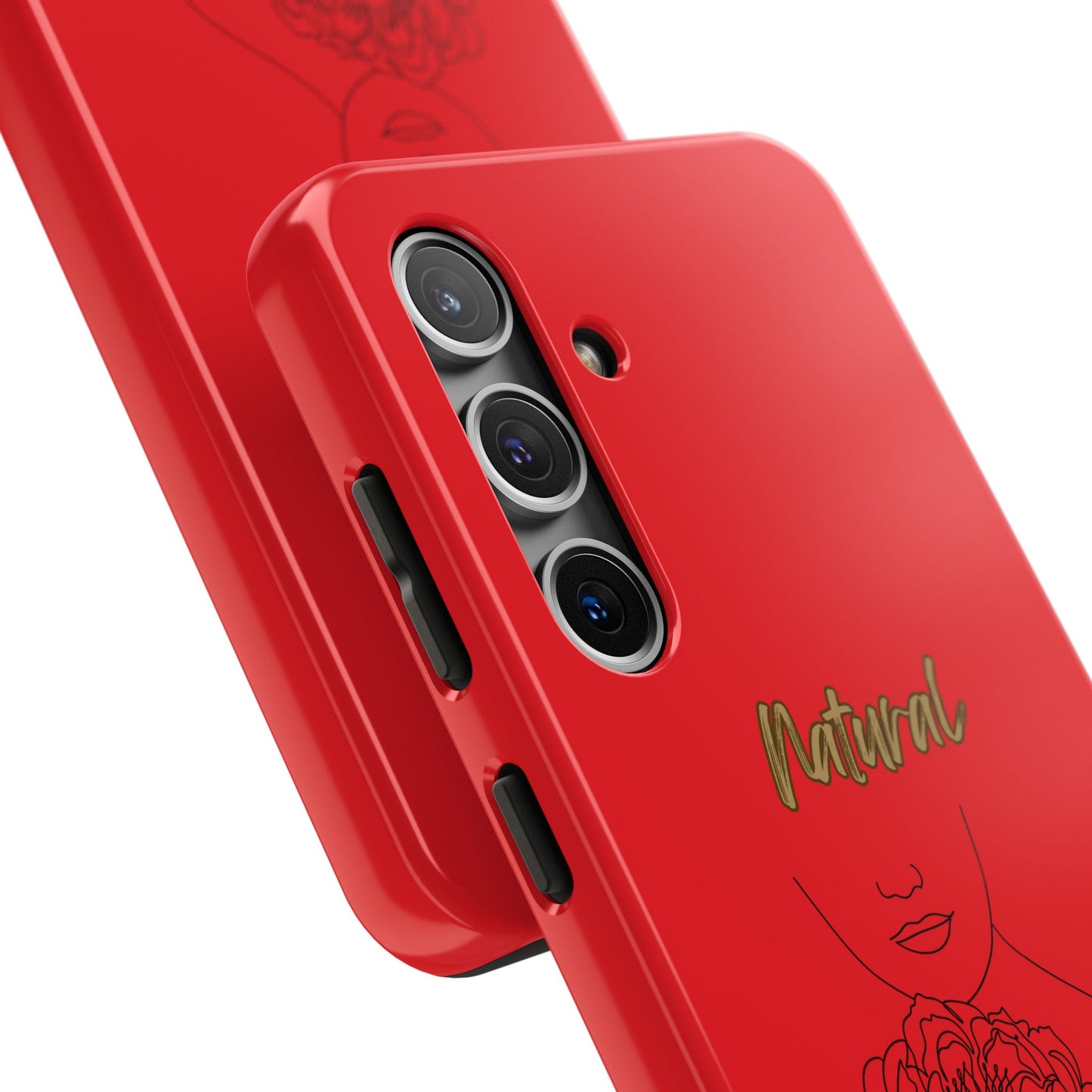 Natural Woman Kissed Flower (BL)Tough Phone Cases RED