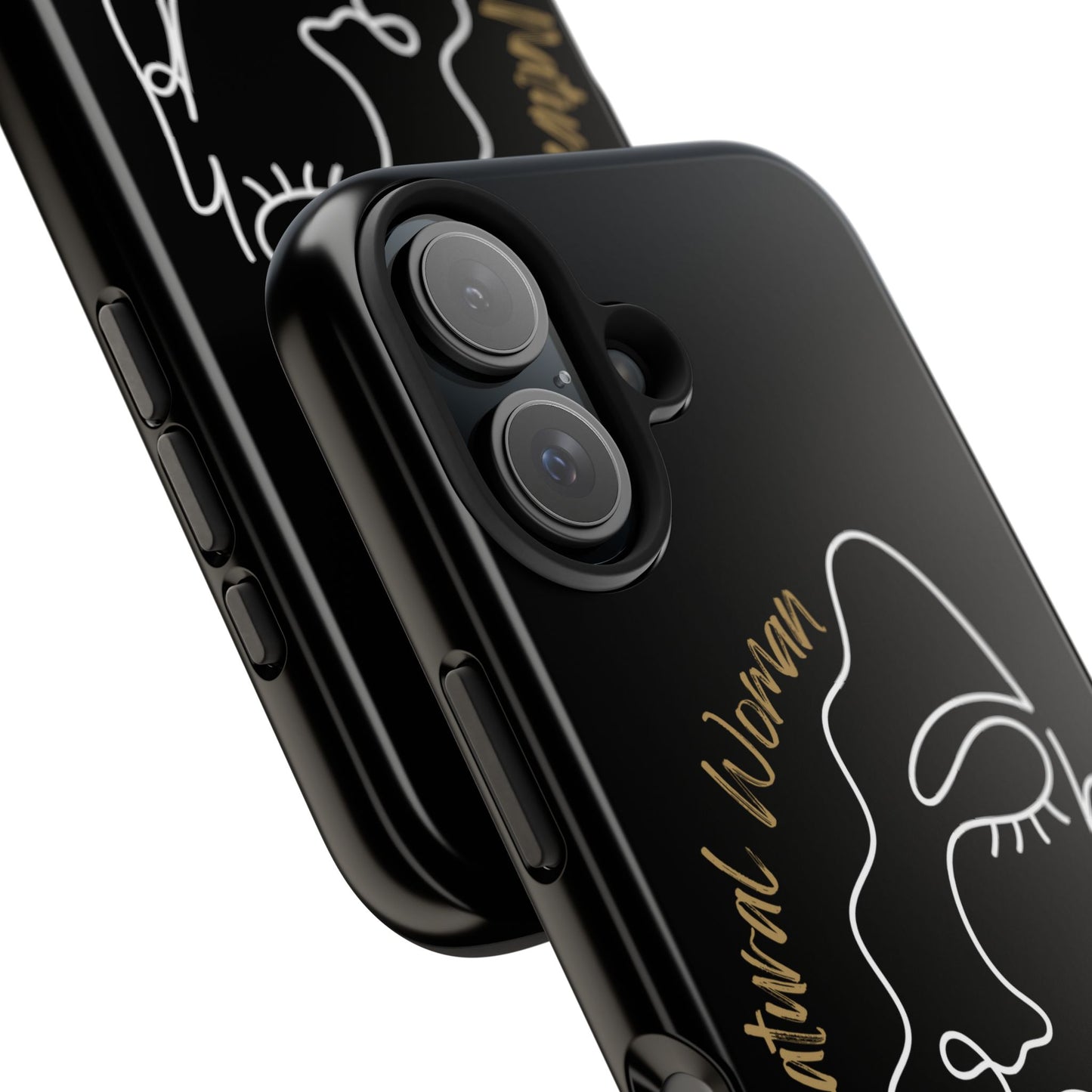 Natural Woman Half Face (WL)Tough Phone Case BLACK