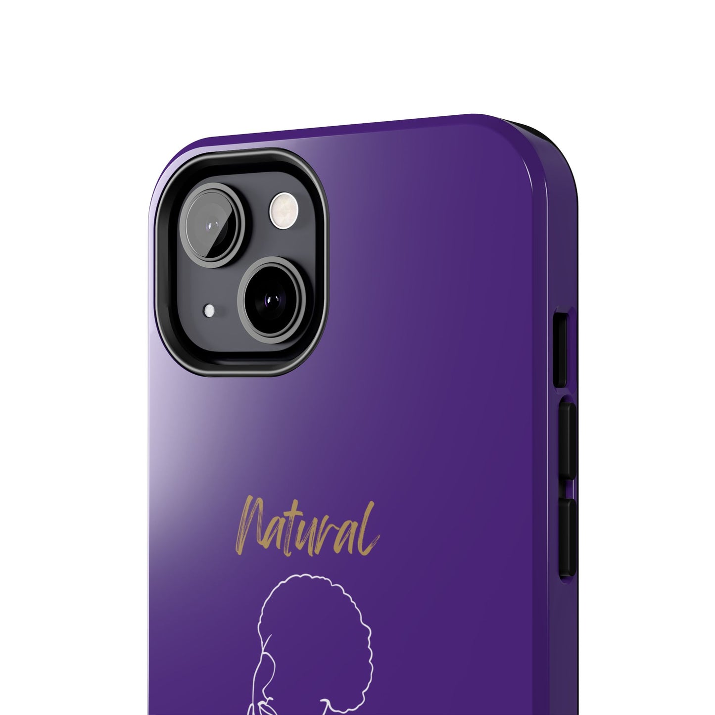 Natural Woman Cute Afro (WL)Tough Phone Cases PURPLE