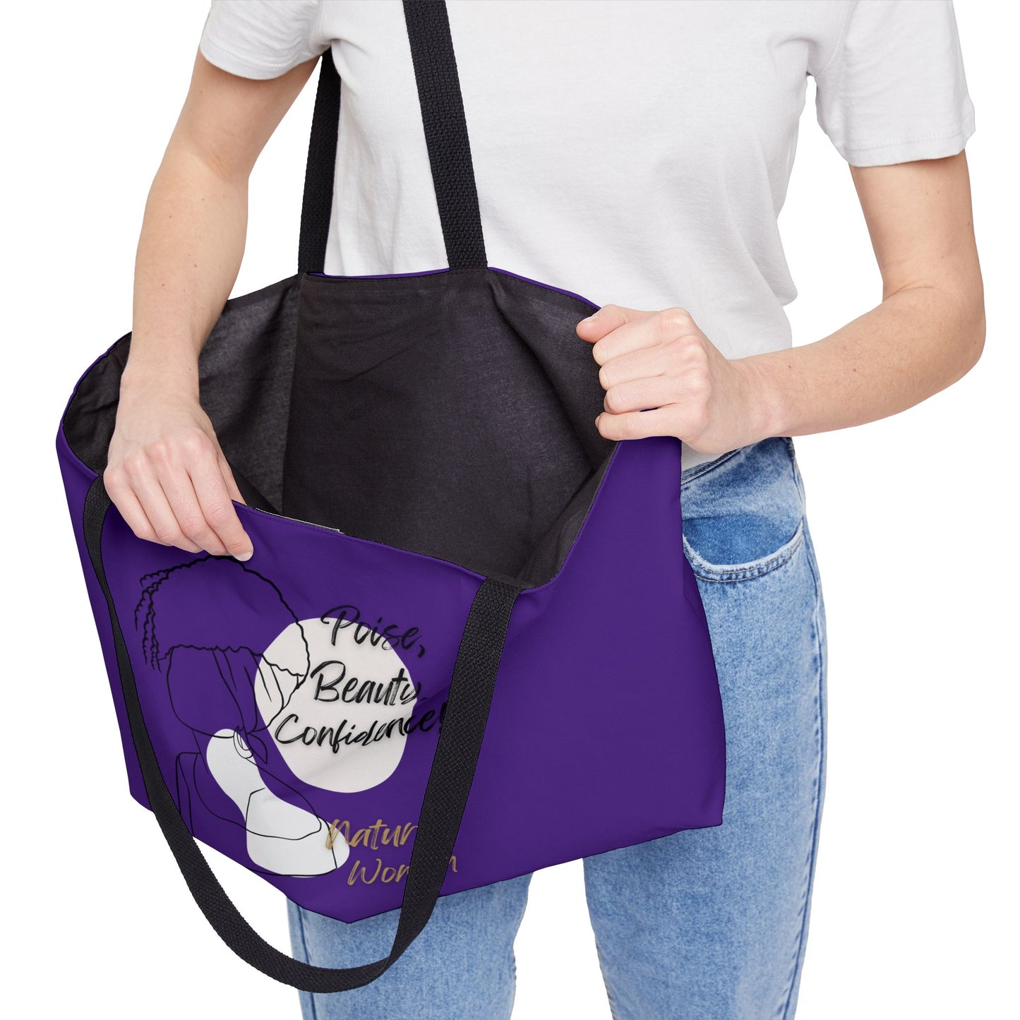 Natural Woman Puff (BL) Weekender Tote Bag PURPLE