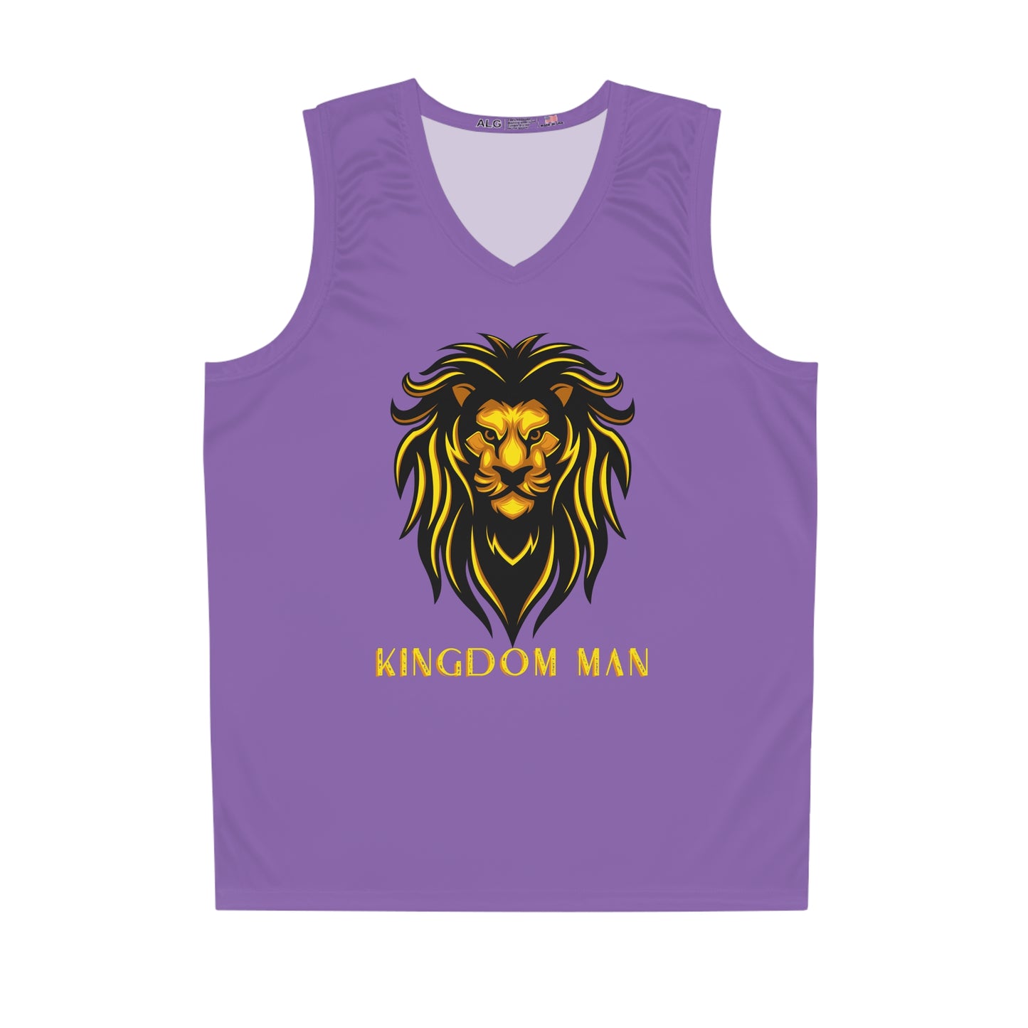 Kingdom Man (Gold) Basketball Jersey LIGHT PURPLE