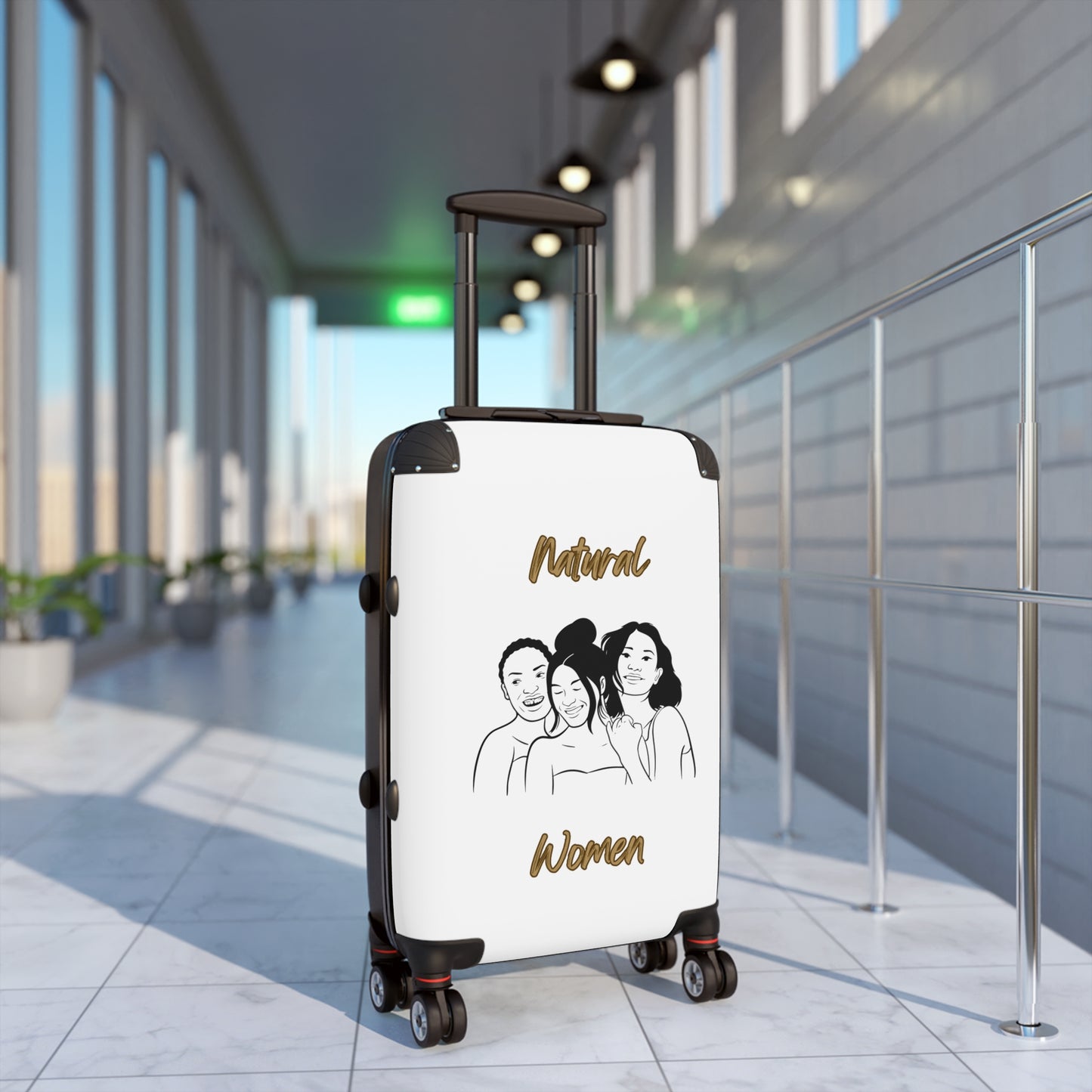 Natural Woman Laughing Friends (BL) Suitcase WHITE