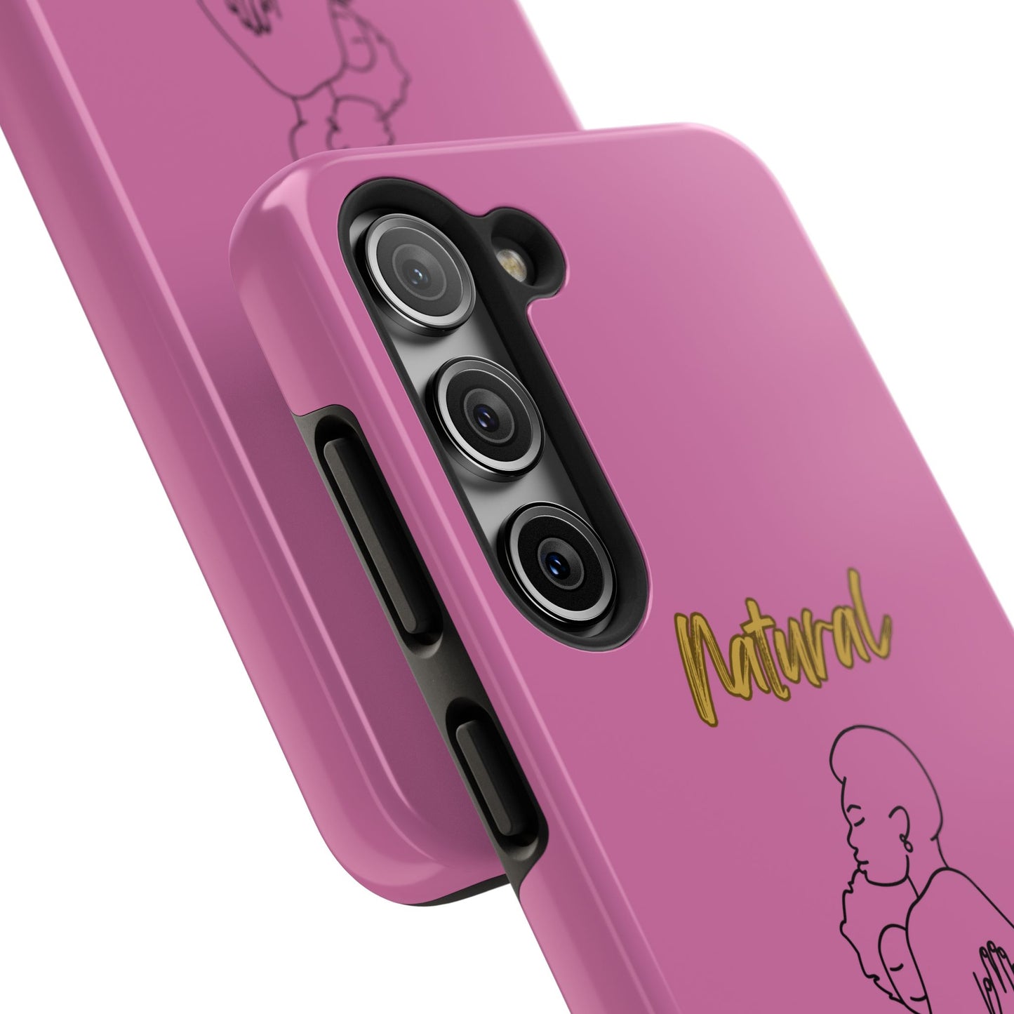Natural Woman Safe With Momma (BL) Tough Phone Cases LIGHT PINK