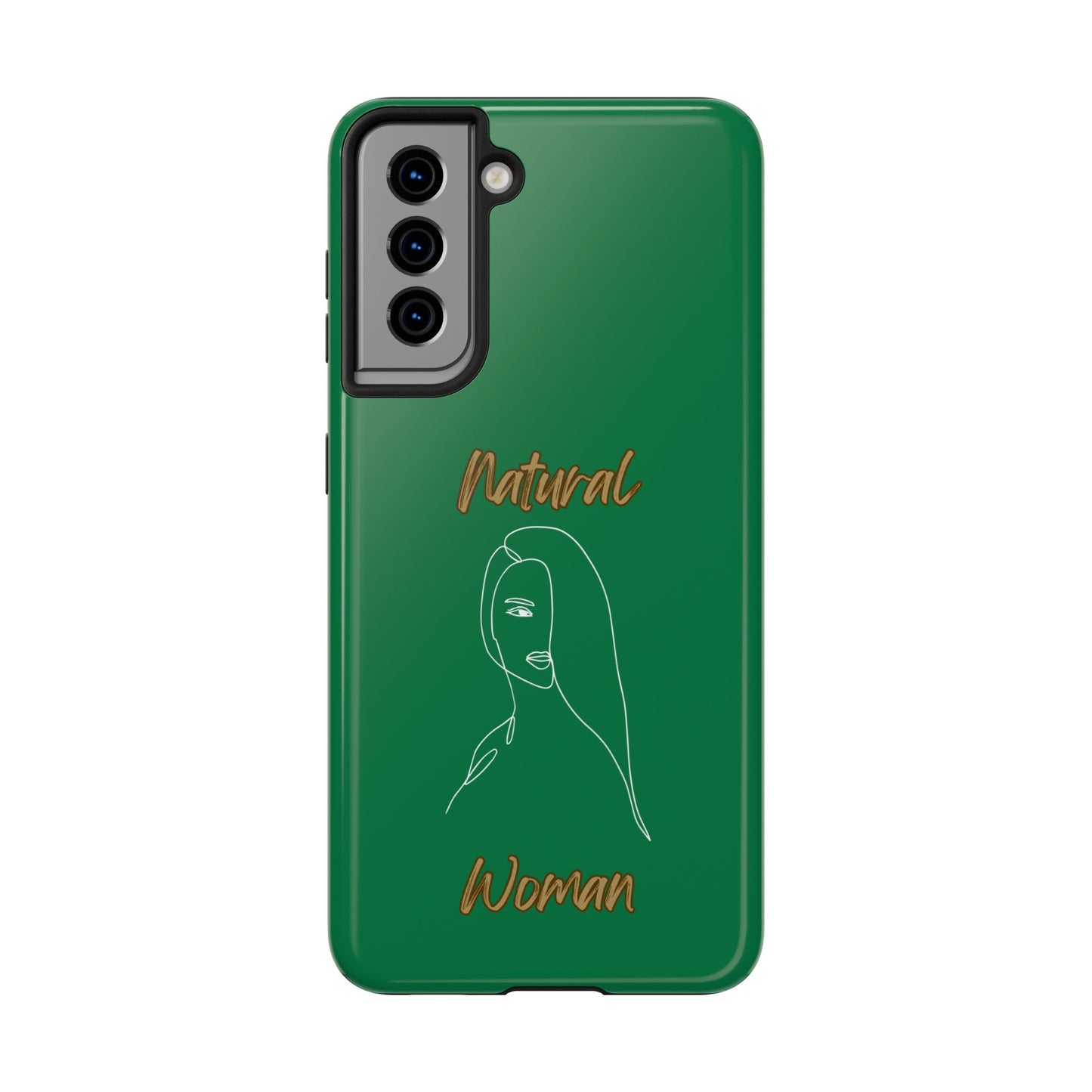 Natural Woman Covered Eye (WL)Tough Phone Cases DARK GREEN