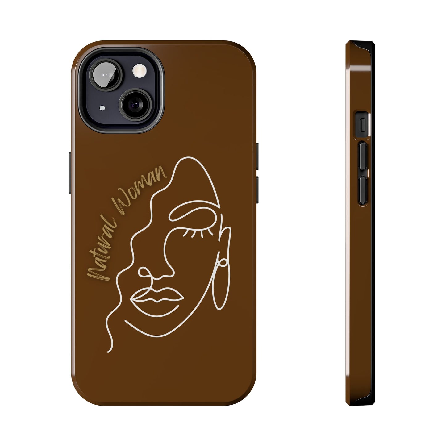 Natural Woman Half Face (WL)Tough Phone Case BROWN