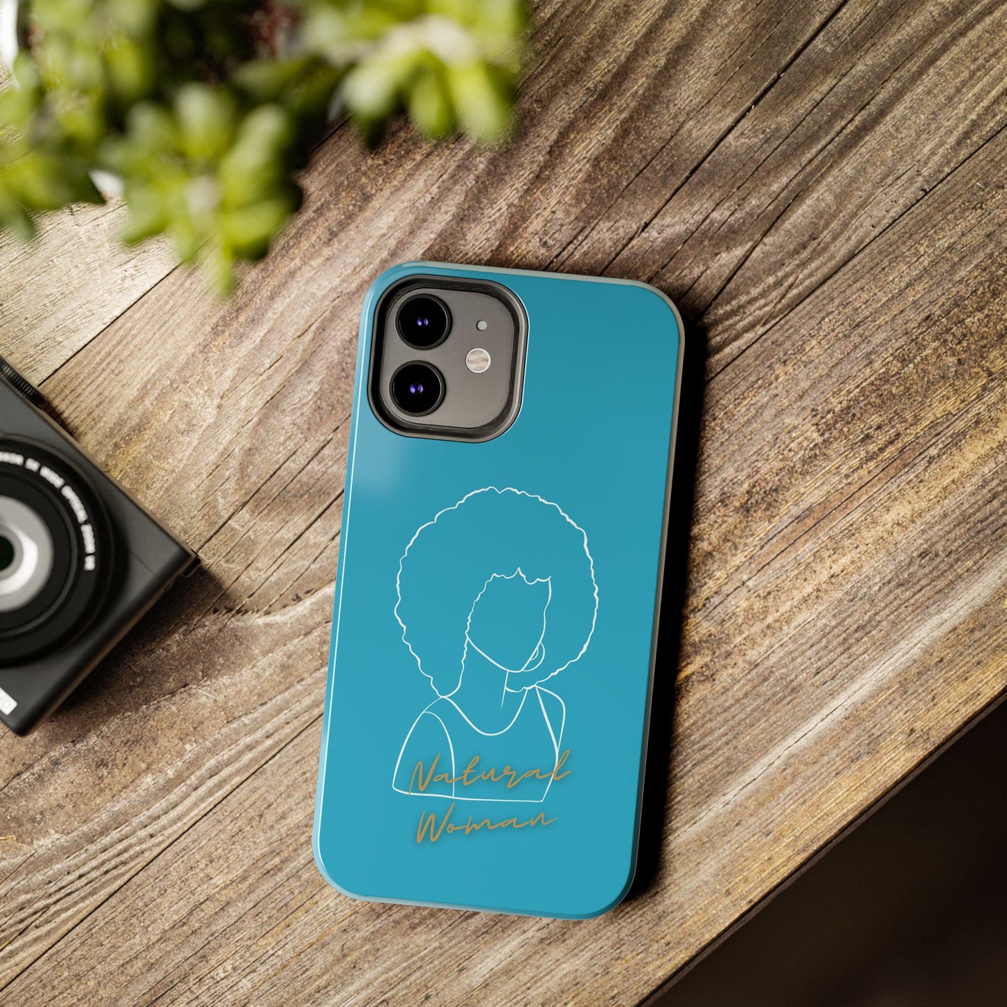 Natural Woman Afro (WL)Tough Phone Cases TURQUOISE