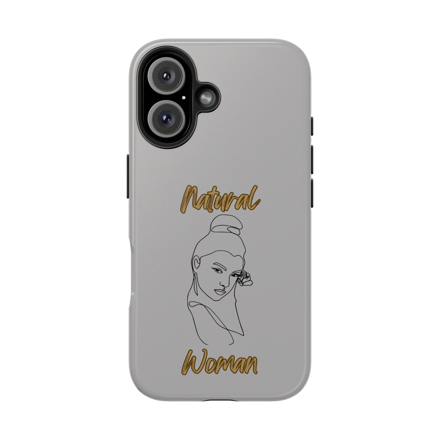 Natural Woman Sassy Bun (BL) Tough Phone Cases LIGHT GREY