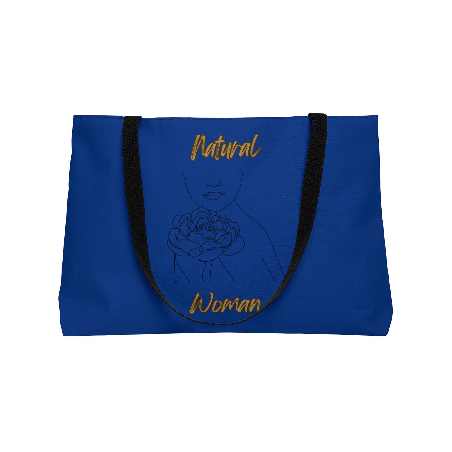 Natural Woman Kissed Flower (BL) Weekender Tote Bag DARK BLUE
