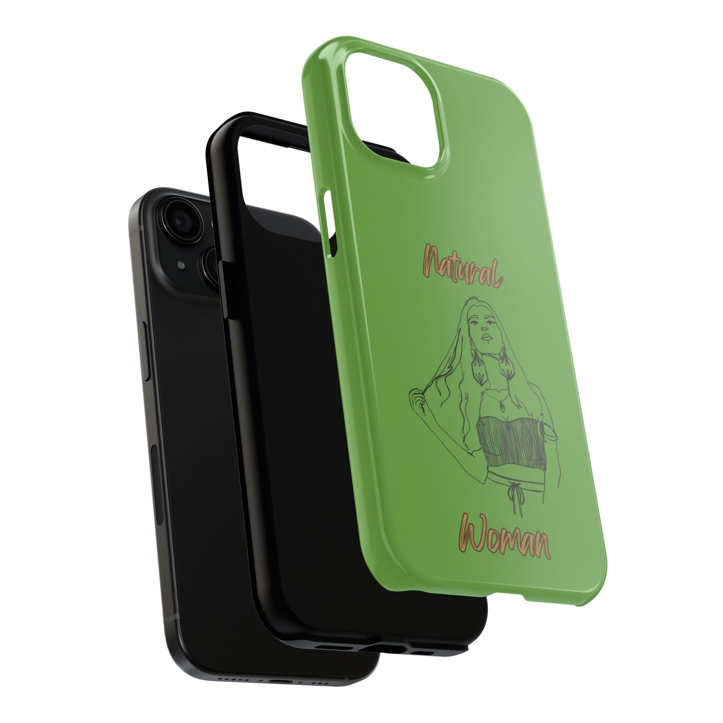 Natural Woman Thinking (BL)Tough Phone Cases GREEN
